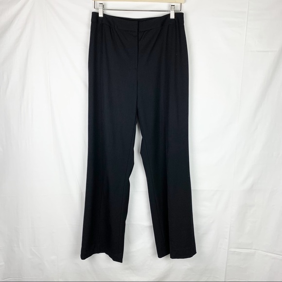 Lafayette 148 Black Slacks Wool Elastane Blend Dress Trouser Sz 10 - Picture 1 of 10